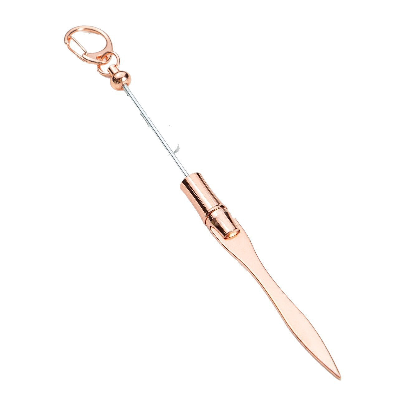 Wholesale Letter Opener DIY Beadable Letter Opener Multifunctional Metal Paper Cutter Keychain Head